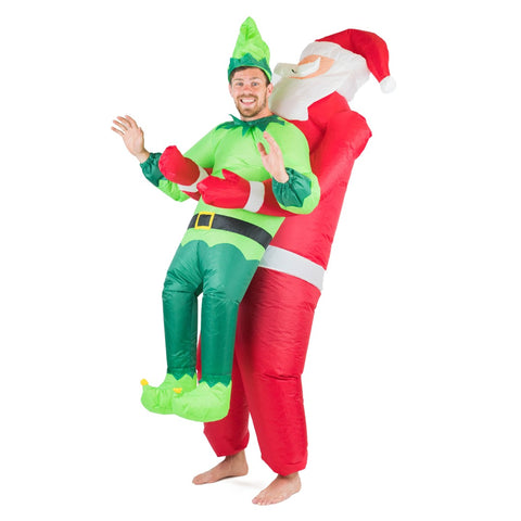 Disfraz Hinchable de Papá Noel y Elfo para Adultos