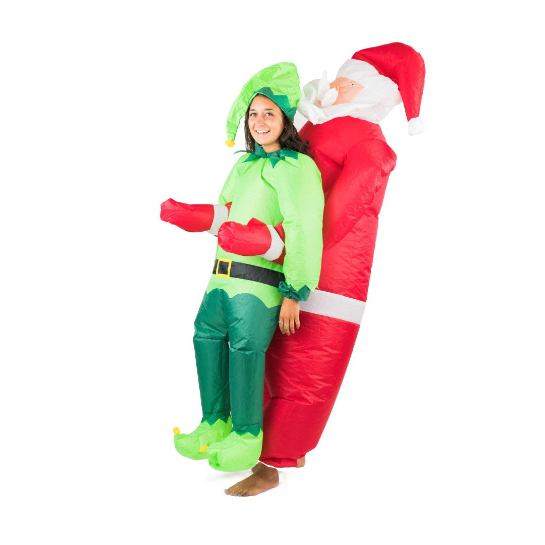 Disfraz Hinchable de Papá Noel y Elfo para Adultos