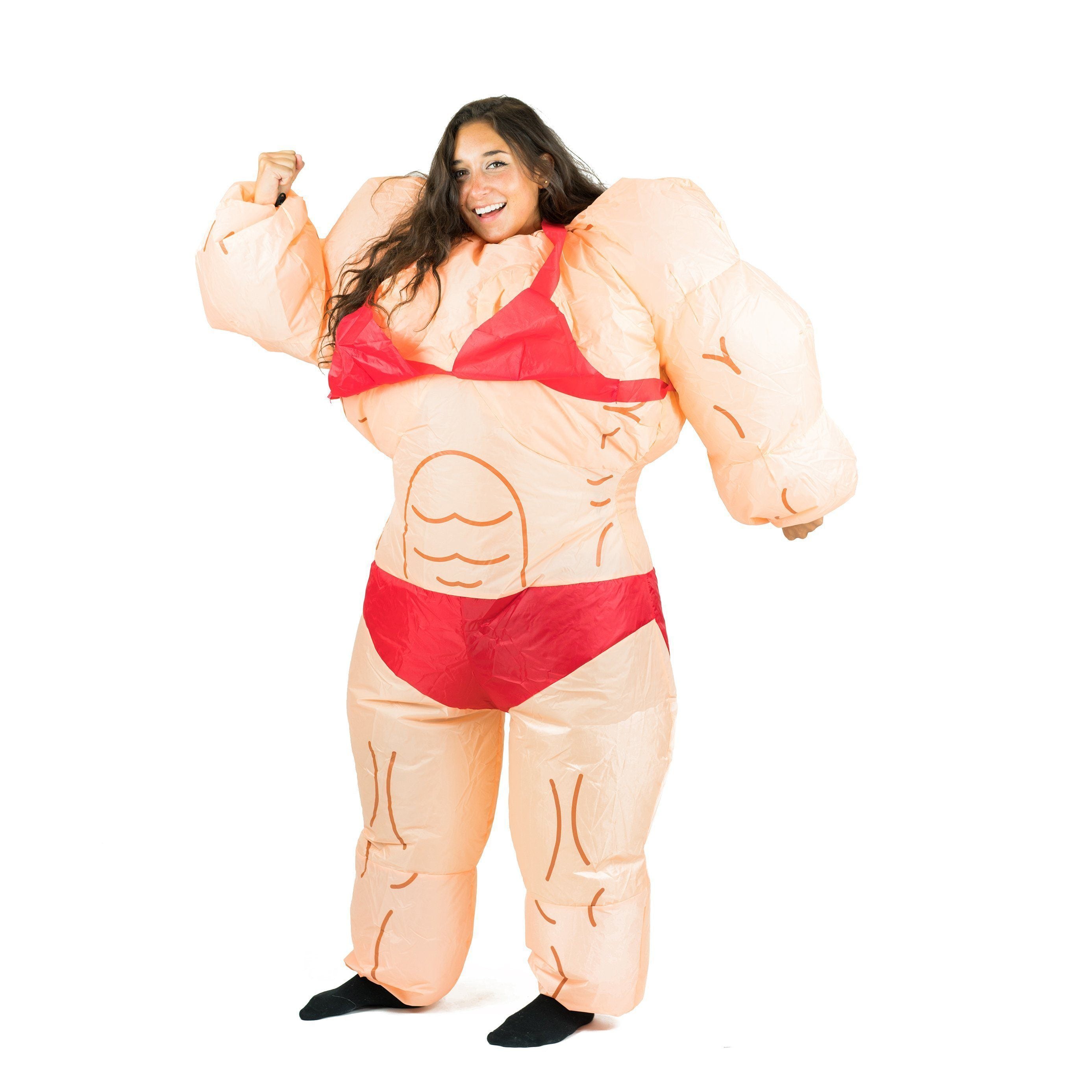 Fancy Dress - Inflatable Lady Muscle Suit Costume